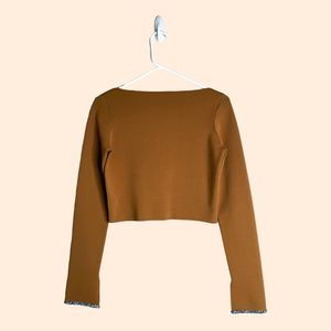 Proenza Schouler Compact Knit Top Size Small Boatneck Crop